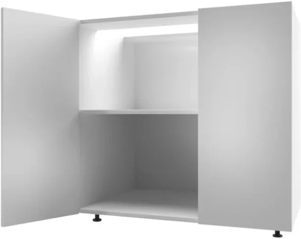 Unique Kitchen Base Unit – White Under-Counter Storage Cupboard – 900 x 560 x 720 mm Solid Wood Kit…