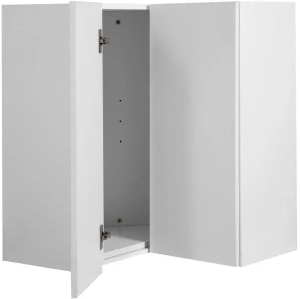 Unique Top Corner Kitchen Unit – White Wall-Mounted Corner Cupboard – 601 x 601 x 720 mm Solid Wood…
