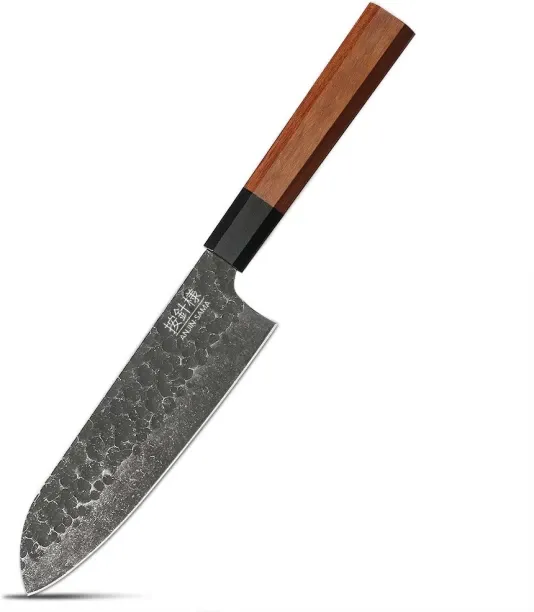 Koch Knives 1 Piece Carbon Steel Chefs Anjin-Sama Santuko Knife DMS-327E
