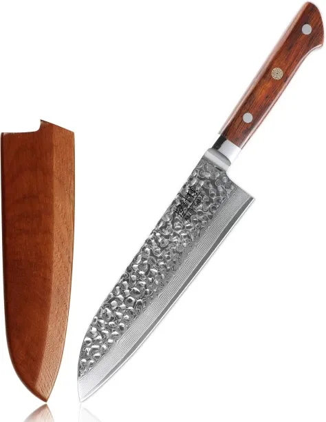 Koch Knives 1 Piece Carbon Steel Chefs Anjin-Sama Premium 67-Layer Damascus Chef's Knife – Santuko