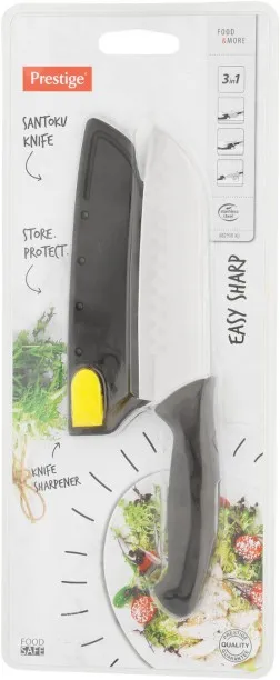 Prestige 1 Piece Plastic, Stainless Steel Multipurpose Santoku With Self Sharpening
