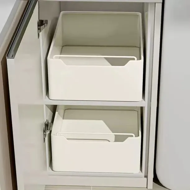 Huanix (1pcs 43x35x7cm)New Kitchen Storage Rack with Slide Rails Pull-out Kitchen Drawer Type Stora…
