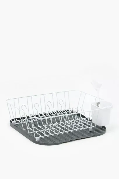Unique 4 Piece Dish Rack Set Steel Utensil Kitchen Rack