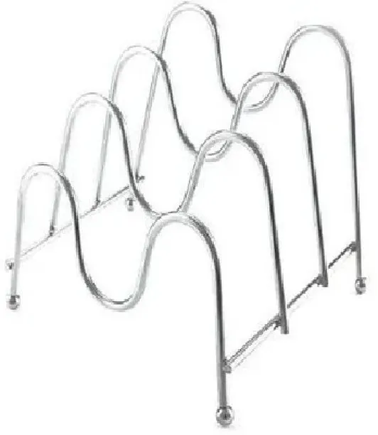 Ashcomonline Metallic Plate Stand Aluminium Plate Kitchen Rack