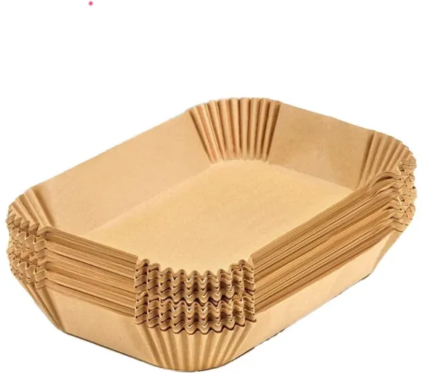 Gogooda Square Disposable Air-Fryer Parchment Paper Liners 8*1.77inch 200Pack Airfryer Tray