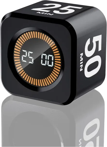 Wagu drum Pomodoro Timer Cube, Cool Stuff Gadgets, Visual Timer with Gravity, Countdown 5/10/25/50 …