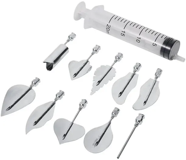 ALANES Gelatin Jelly Art Tools Set 3D Flower Cake Decorating Kit DIY Needle Tips Steel Baking Tools…