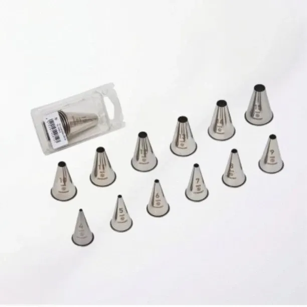 Charms NOZZLE SET STAINLESS STEEL – PLAIN 12 PIECE Stainless Steel Baking Tools Kitchen Tool Set