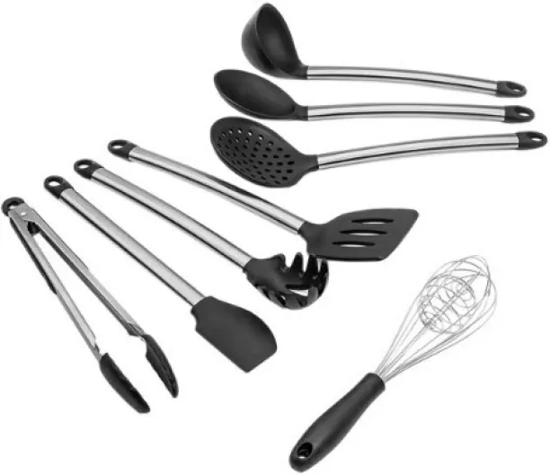 Kitchen 8 Piece Nonstick Utensil Set Silicone Whisk Kitchen Tool Set