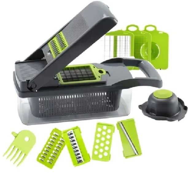 joburgdeals Multi-functional Vegetable Cutter, Slicer, Shredder and Dicer Set Polyester Juicer Kitc…