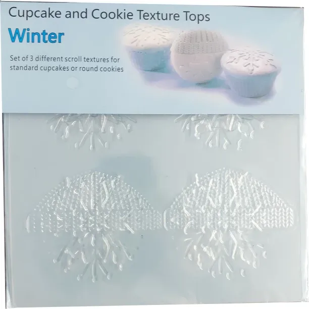 Maruti Groups Winter Texture Mat - Plastic - Cupcake and Cookie Texture Tops Plastic Baking Tools K…