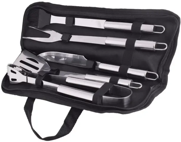 Marco P2471 Steel Spatula, Tong, Knife, Brush Kitchen Tool Set