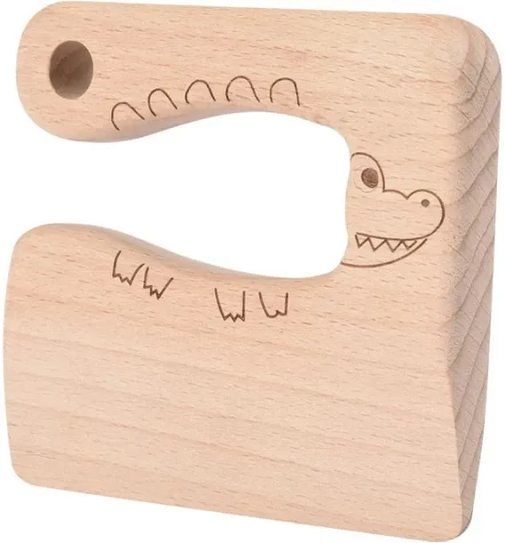 ALANES Kids Wooden Knife for Cooking Kitchen Safe Knife Vegetable and Fruit Cutter Wood Chopper