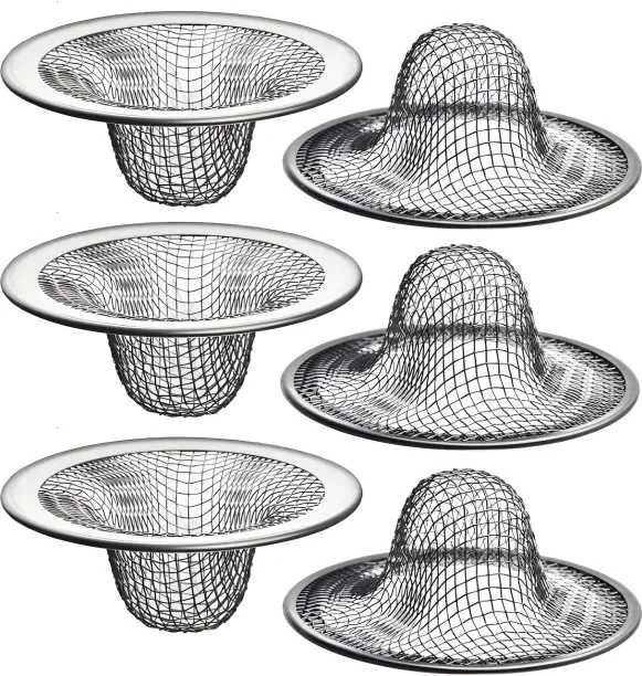 Pruchef 6 Piece Stainless Steel Sink Strainer Mesh For Bathroom and Kitchen - Silver Steel Strainer…