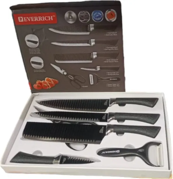 top sale trader 1 Piece Stainless Steel Multipurpose Black Universal Knife Set