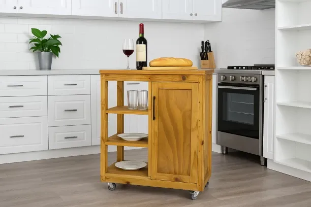 Simplify Living Mini Kitchen Island - Modnest trolley Wooden Kitchen Trolley