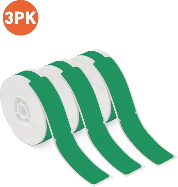 Huanix (3PK Green Cabel)Q30 Waterproof Thermal Label Paper Work for P15 P12 D30 Label Printer Label…