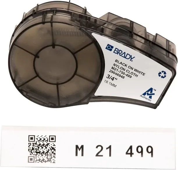 Huanix (m21-750-499) Nylon Cloth Tape For Bmp21-plus And Bmp21 Label Printers 19.05 Mm X 4.88 M Bla…