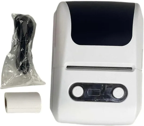 Huanix (White)Rechargeable Label Printer Bluetooth-compatible Thermals Sticker Maker 203DPI Resolut…