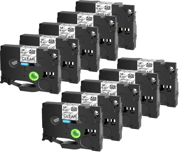 Huanix (6mm,Black on Clear)10PK TZe 231 Label cassettes Compatible for Ptouch Printer Label Maker