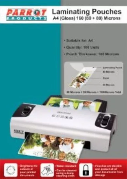 parrot Laminating Pouches 0.7 inch Lamination Machine