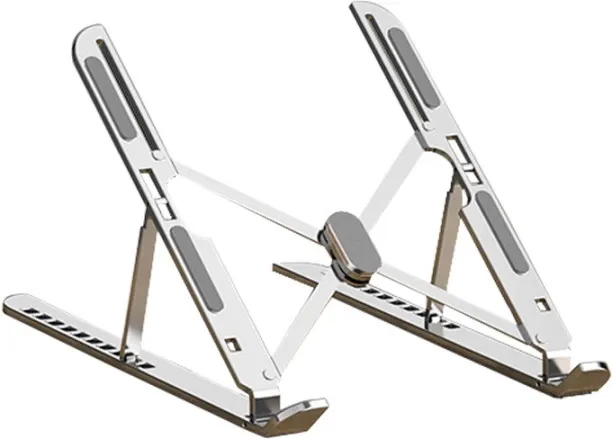 generic Foldable Computer Stand: 10-Level Ergonomic, Cooling, 10kg Load Laptop Stand