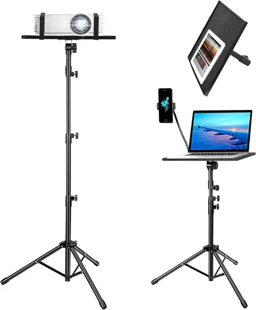 Lasonstiges Laptop Projector Tripod Stand, Universal Portable Floor Holder Mount Stand for DJ Equip…