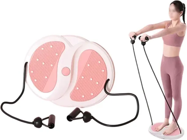 Flycross Slimming Rotating Board Twist Waist Machine,Massage Waist Twisting Board With Pull Rope,No…