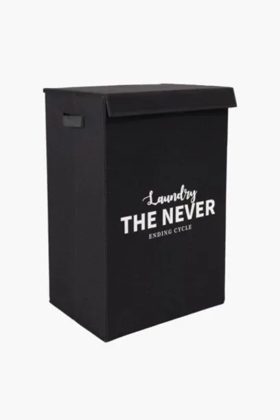 Aura 72 L black Laundry Basket