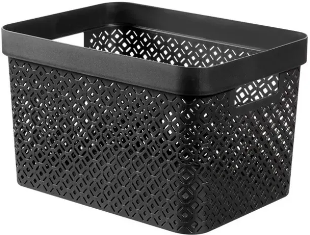 Unique 17 L black Laundry Basket