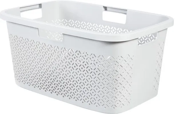 Unique 23 L White Laundry Basket