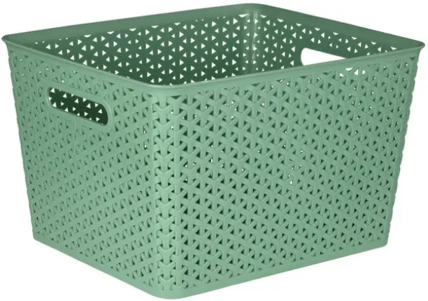 Unique 25 L green Laundry Basket