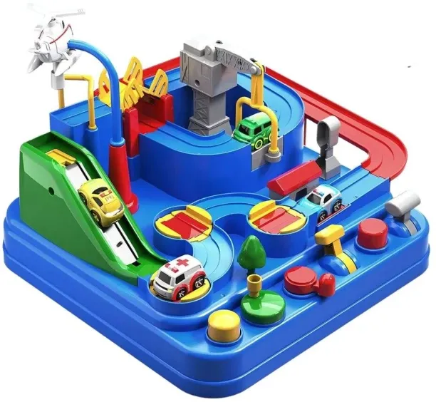 Teeto Toys Car Crash Adventure Toy Track - Slot Cars - Toys for Boys - 21 Piece