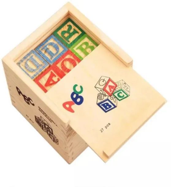 Edu Kids Learn Alphabets 27 Piece Wooden Blocks Alphabets & Language