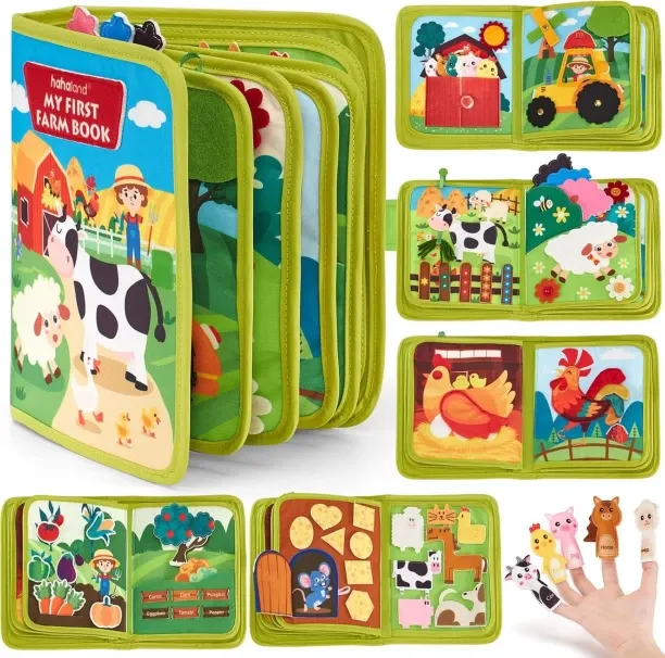 Loznron Busy Board Toddler Travel Sensory Toys for 1 2 3 4 Alphabets & Language