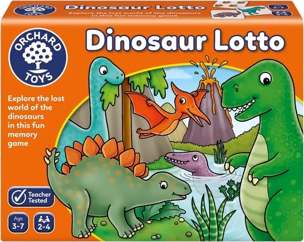 Orchard Toys DINOSAUR LOTTO Flashcards & Workbooks