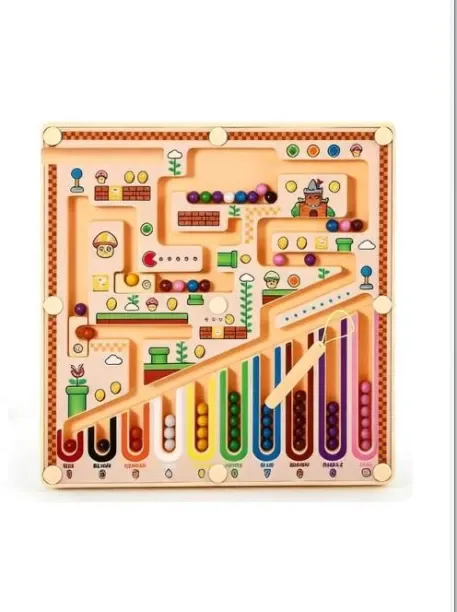 Fariedl Number Maze for Montessori Toys,Wooden Matching Learning Counting Board for Toddler Ages 2-…