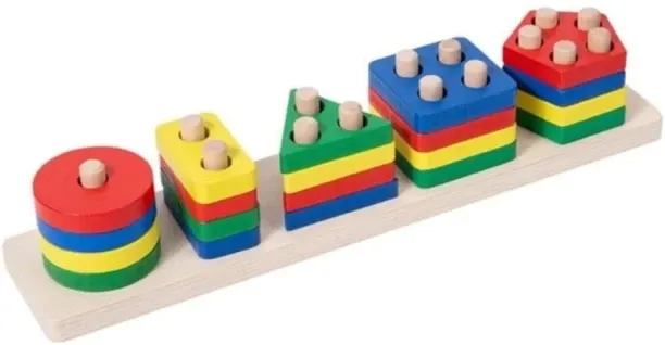 Gotchu Wooden Shape Sorting Toy Board Shapes Toys