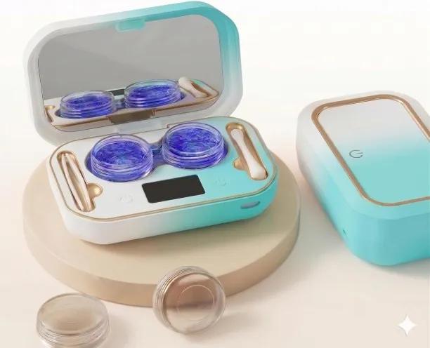 Cleaners 2026 Upgraded 49kHz Ultrasonic Contact Lens Cleaner Machine with Blue Light - Detachable T…