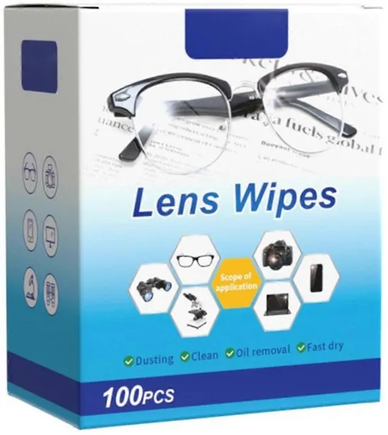 Powerclean 100pcs lens wipes Cleaning Wipe