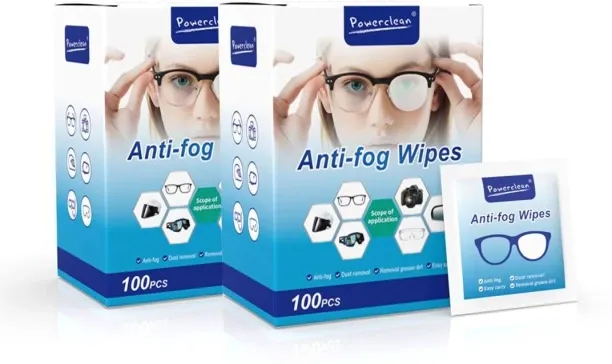 PowerClean ANTI FOG WIPES 200PCS POWERCLEAN 2 pack Cleaning Wipe
