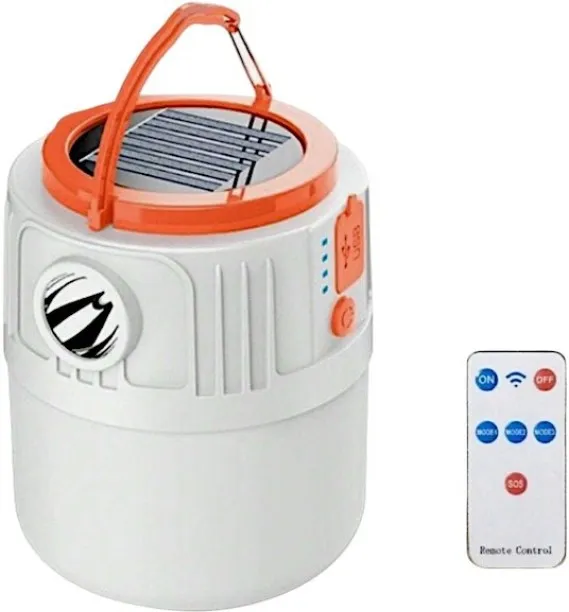 Duluxe Rechargeable 2 in 1 Camping Lantern With Power Bank & Remote Control LED Lantern