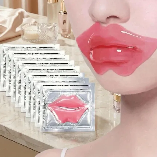 LIUHUI The most popular collagen lip mask for women's daily skincare, with a pink jelly-textured ge…