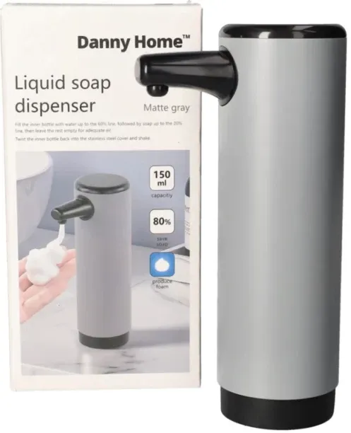 Danny Home Liquid Soap Bottle Holder 150ml Foam, Soap, Shampoo Sensor Equipped Liquid Dispenser