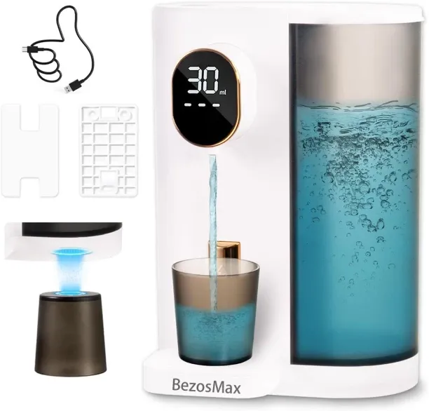 BezosMax Automatic Mouthwash Dispenser with LED Screen, 20.29 oz Mouth Wash Dispensers Bathroom Acc…