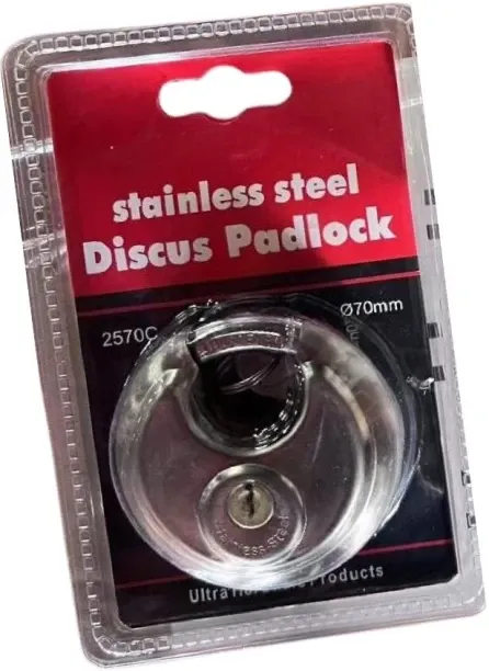 Generic Stainless Steel Discus Padlock 70mm Padlock