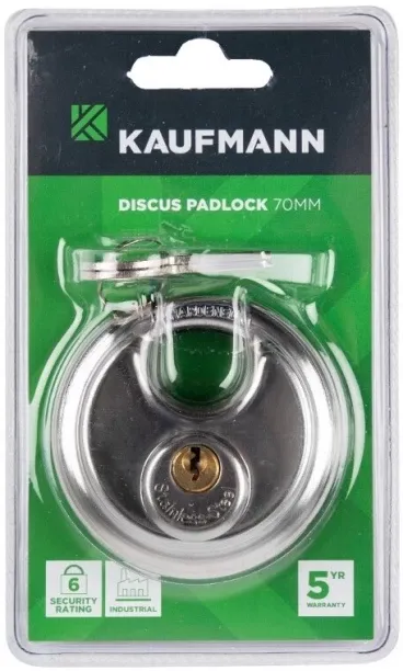 Kaufmann Padlock Discus 70Mm S/ Steel Lock
