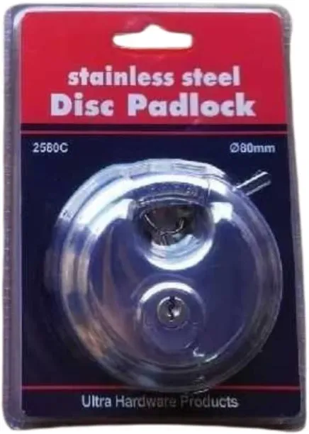 Generic 301195 80MM Stainless Steel Disc Padlock