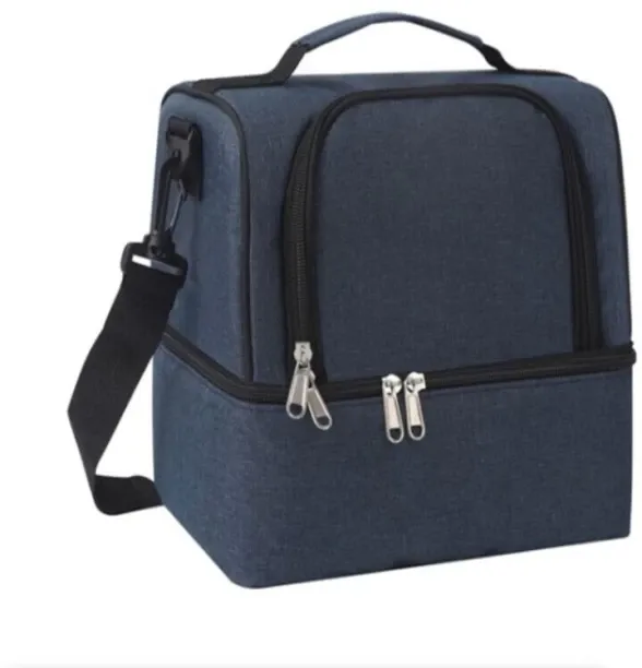 Insulated Lunch Bag Double Layer Thermal Lunch Bag 2 Containers Lunch Box