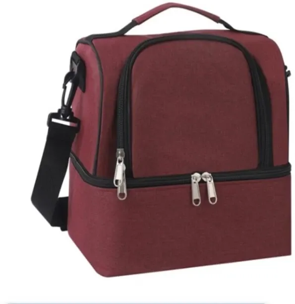Insulated Lunch Bag Double Layer Thermal Lunch Bag 2 Containers Lunch Box